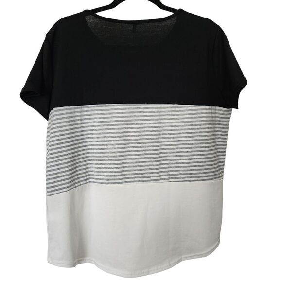 Unbranded Womens Colorblock Short Sleeve Top Size XL - Picture 2 of 5
